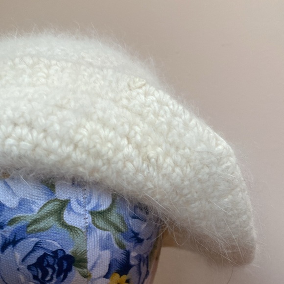 VTG 60’s Ivory Mohair Floppy Hat - Picture 6 of 13